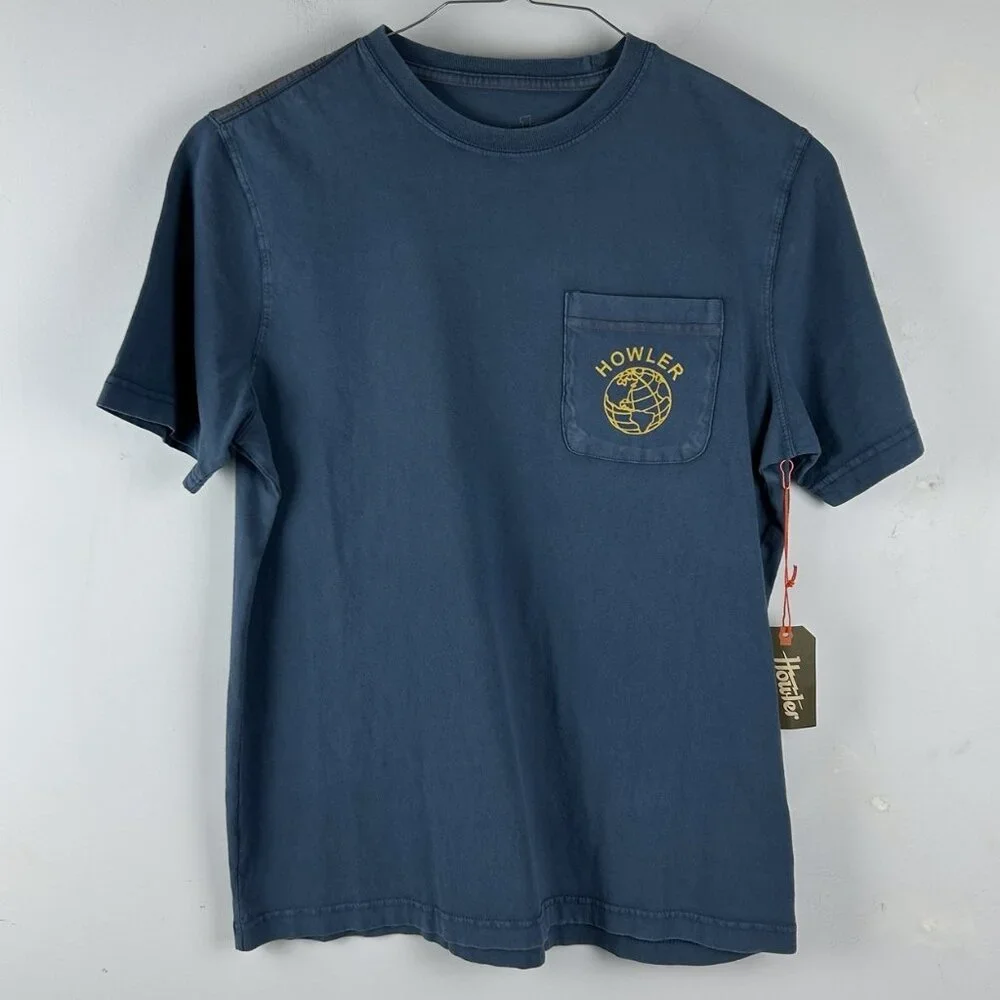 Howler Bros Cotton T Shirt Blue Worldwide Stoke Men's Small - Picture 2 of 6